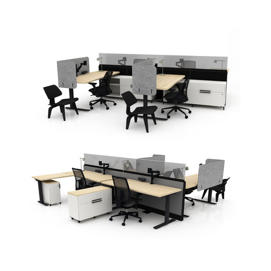 Knoll Dividends 4-Piece Workstation Kit with Adjustable Tables