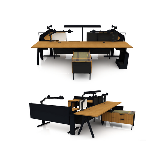 Kit de 4 postes de travail - Canvas Vista (25boxes)