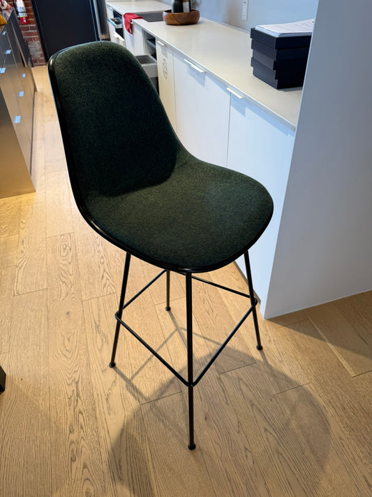 Eames Molded Plastic Stool with fabric