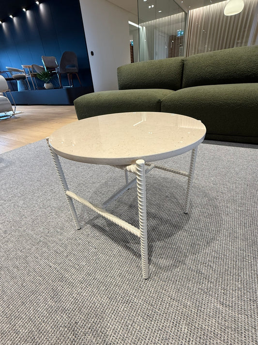 Rebar Side Table - Beige Marble