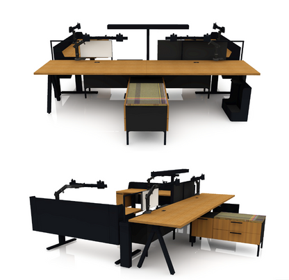Kit de 4 postes de travail - Canvas Vista (25boxes)