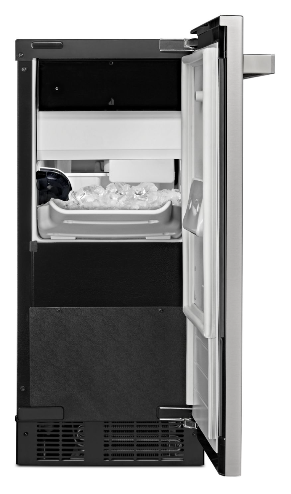 Machine à glaçons sous le comptoir avec charnière articulée et pompe de vidange, prête pour le panneau de recouvrement, 15 po