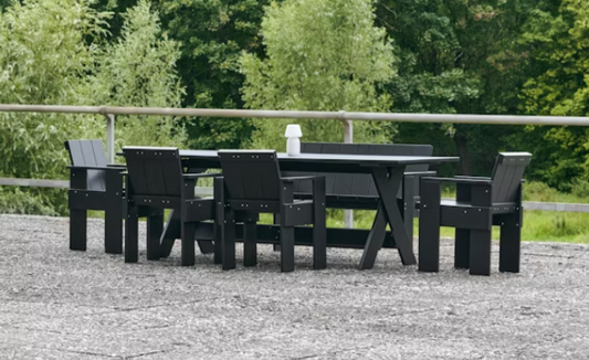 KIT COMPLET NEUF - Crate Dining Table + Dining chairs